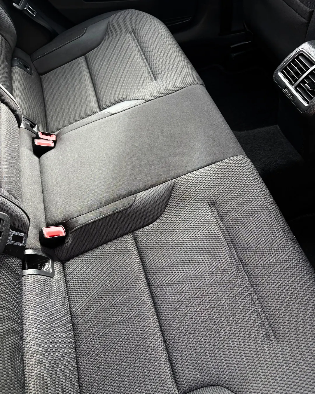 Car interior after an Interior Deep Clean