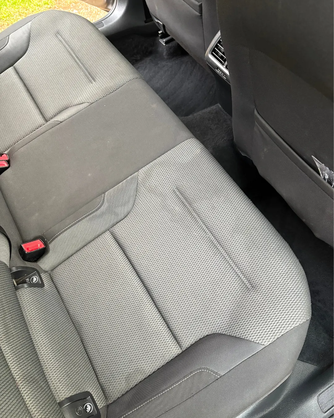 Car interior before an Interior Deep Clean